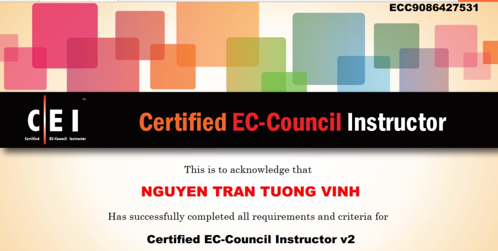 CERTIFIED EC-COUNCIL INSTRUCTOR&nbsp;(CEI)