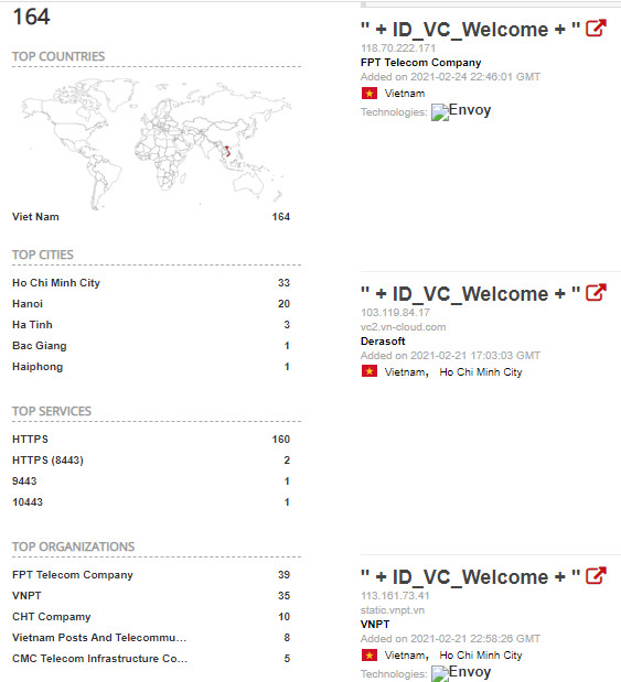 Gần 200 máy chủ VMware vCenter Server tại Việt Nam có rũi ro CVE-2021-21972, Remote Code Vulnerability  Cần Vá Lỗi Khẩn&nbsp;Cấp