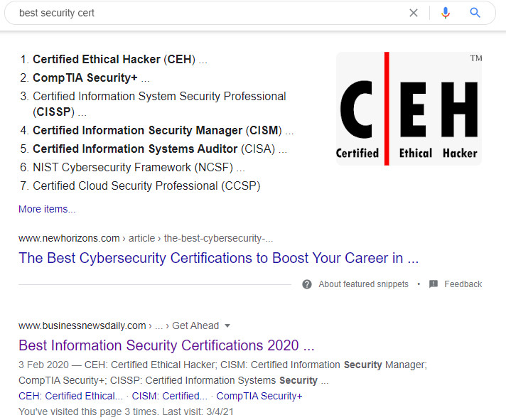 Best Cyber Security&nbsp;Cert