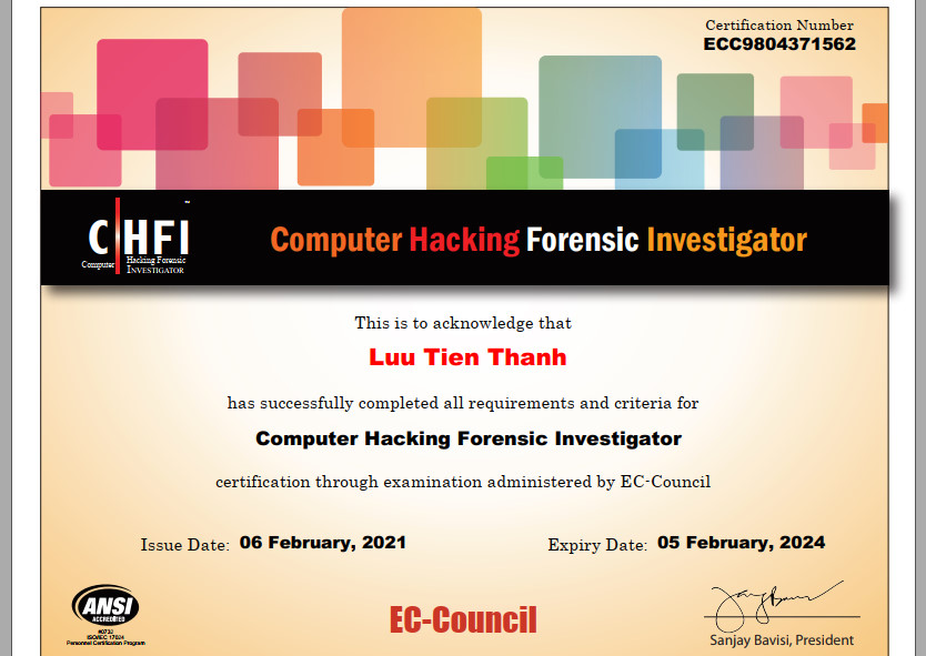 Khai Giảng Khóa  Đào Tạo CHFI   v11  Online   CHFI 2025  – Khóa Tháng&nbsp;10