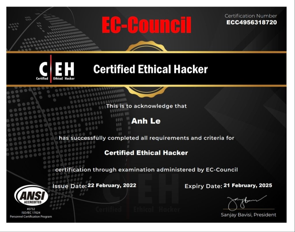 Giáo Trình Official Học & Ôn Thi Chứng Chỉ Quốc Tế CEH v12 Module 01 ETHICAL HACKER&nbsp;p1